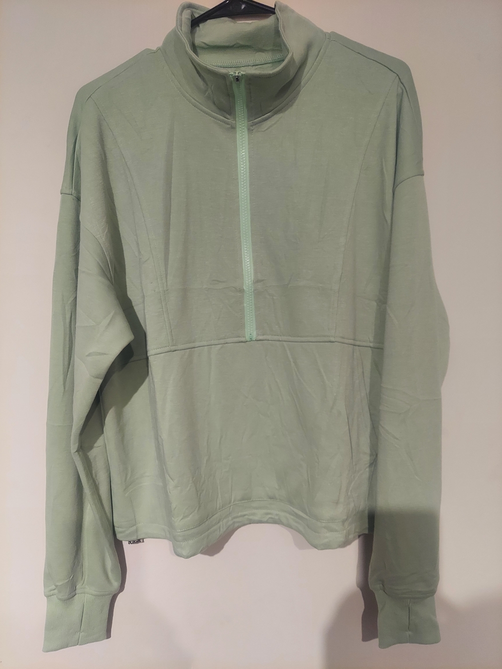 Light Green Half-Zip Pullover